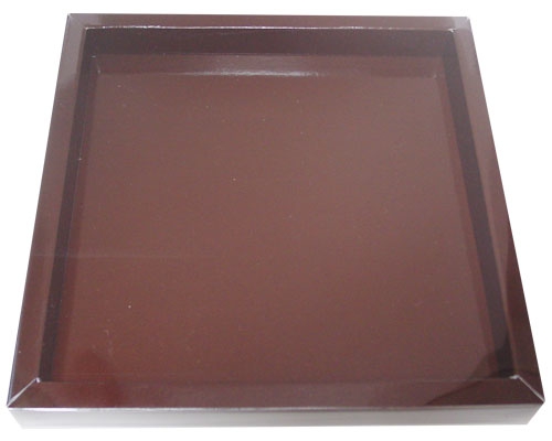 Windowbox 166x166x19mm chocolat laque