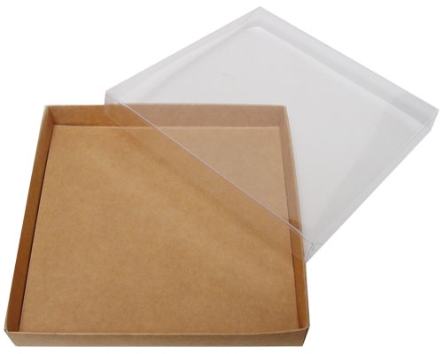 Windowbox carre large 140x140x19mm kraft