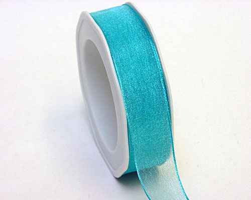 organza N 72 wired edge turquoise