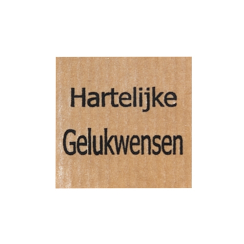 Wish label Hartelijke Gelukwensen kraft black 500pcs