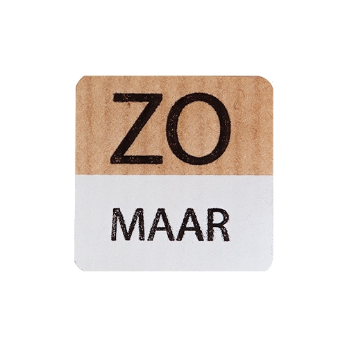 Label Zomaar kraft white/black 500pcs