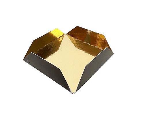 Tray patisserie square 47x47mm Brown gold