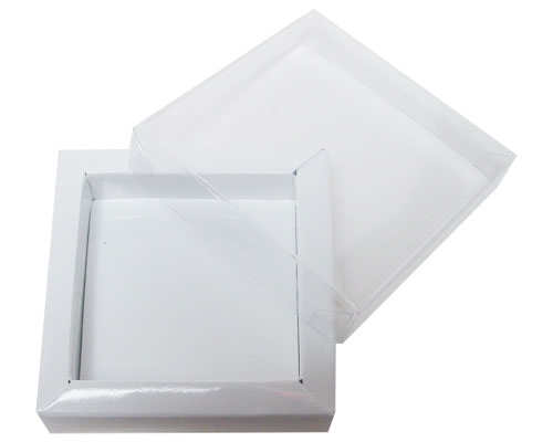 Windowbox 66x66x19mm chromolux white