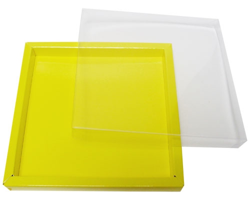 Windowbox 166x166x19mm jaune laque