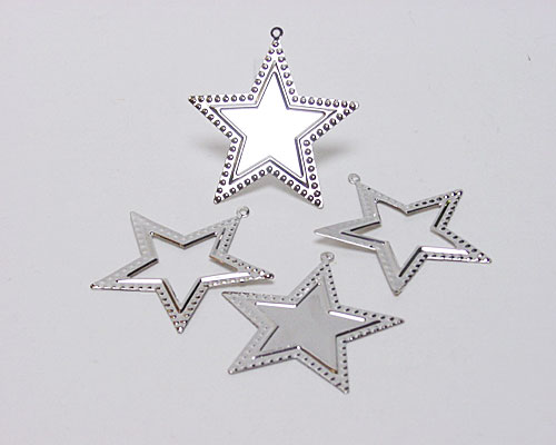 Christmas star metal silver