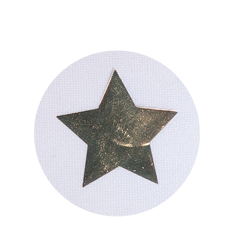 Label Star transparent/shiny gold 500pcs
