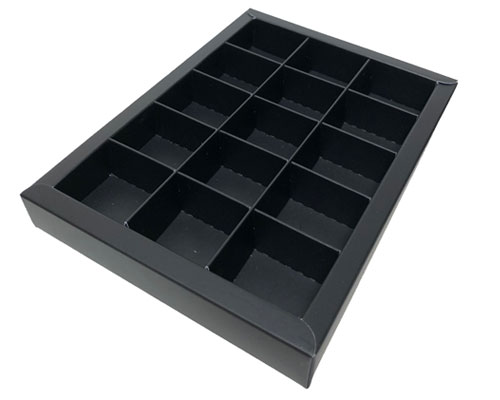 Windowbox 175x125x24mm 15vaks  black