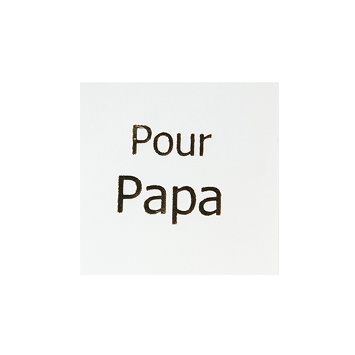 Wish label Pour Papa white gold 500pcs