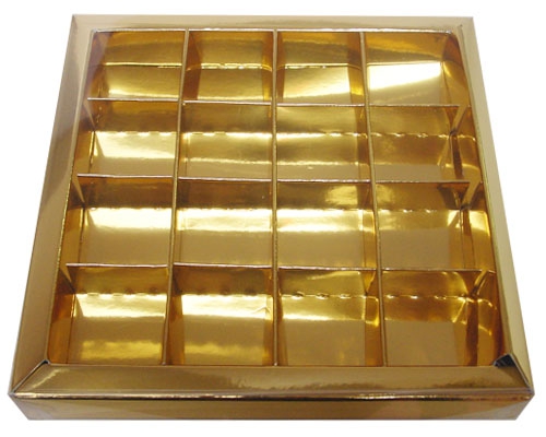 Windowbox 133x133x19mm 16 division goldshine 