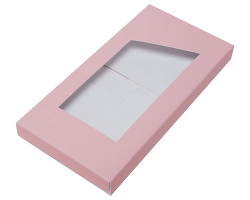 4-Flap Folding version Chocolate Bar Box with opening,  lotus