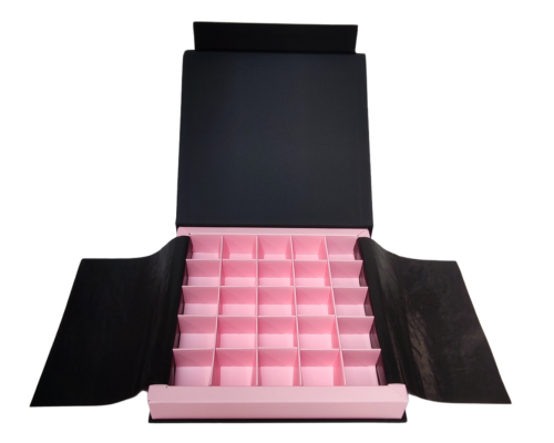 Flip flap box L188xW188xH29mm black lotus