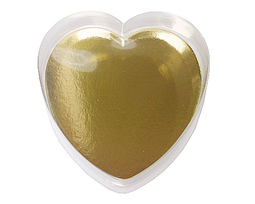 PVC Heartbox small with goldcarton L110xW110xH30mm