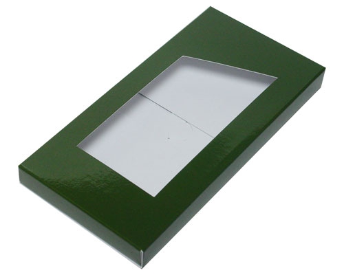 Box for chocolate bar vert foret laque