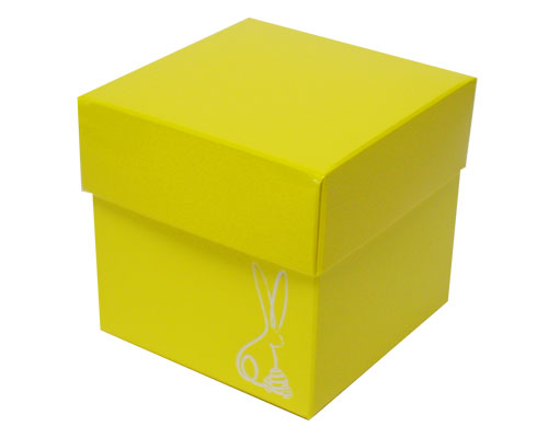 Cubebox Bunny L80xW80xH75mm Jaune laqué