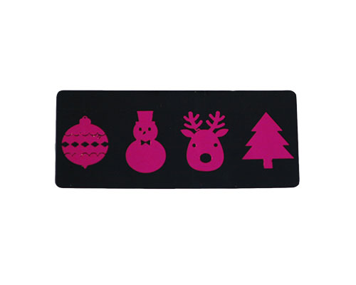 label 4Xmas black with fuchsia 500pcs