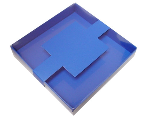 Windowbox carre small with sleeve 110x110x19mm ocean blue