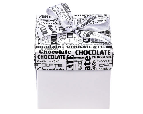 Cubebox 90x90x90mm chocolat white + sleeve white 