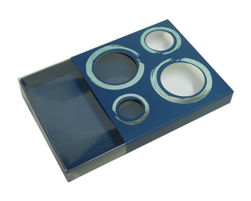 Windowbox 4 circle small 110x110x19mm blueberryblue 