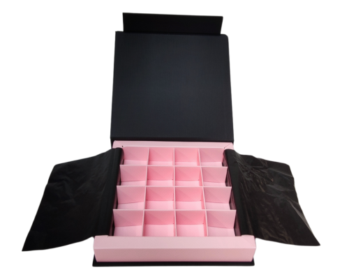 Flip flap box L151xW151xH29mm black lotus