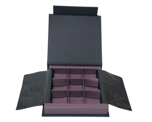 Flip flap box L100xW100xH19mm black fig