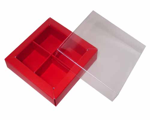 Windowbox 66x66x19mm rouge laque 