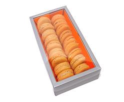 Macaron box 2 row silver orange Monaco