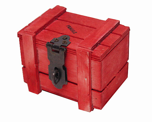 Crate Wood small, red