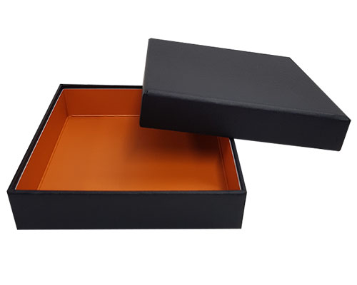 Royal box L109xW109xH24 black sunset organge